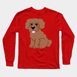 Simple Red Poodle - Pink Long Sleeve T-Shirt